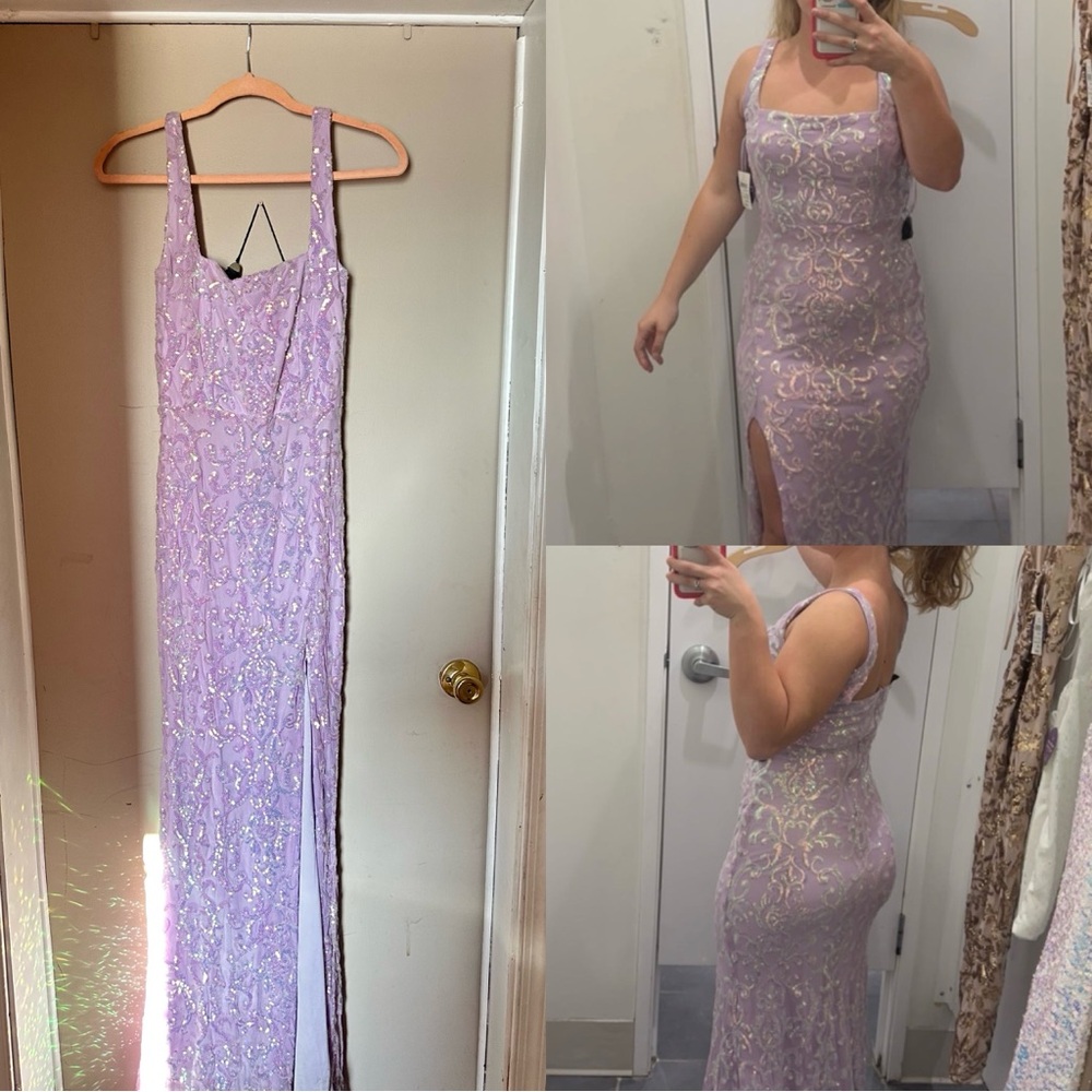 Windsor Lilac Sequin Prom Dress